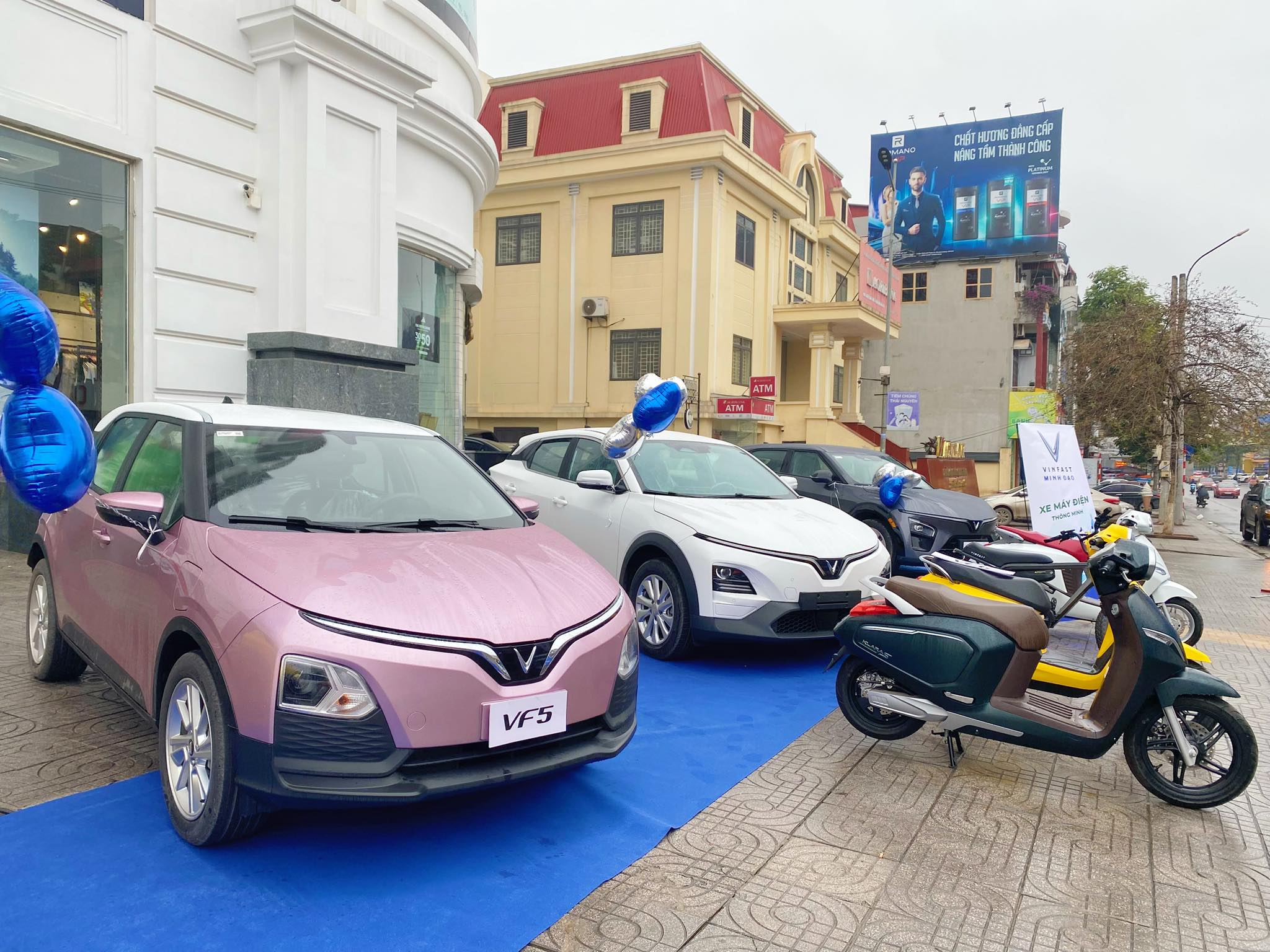 xe trưng bày tại VinFast Minh Đạo Thái Nguyên